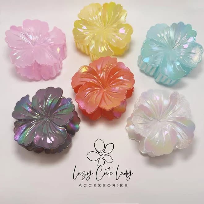 Acetate Flower Petal Hair Claw Clip
