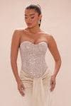 Sammy Embellished Maxi Dress - Champagne | Fashion Nova