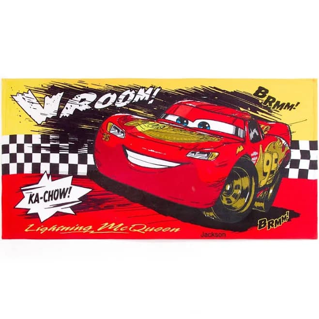 Lightning McQueen Personalized Beach Towel Cars