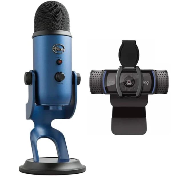 Blue Microphones Yeti Usb Microphone with C920S Pro Hd Webcam
