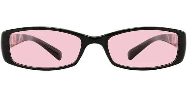 Medora Rectangle Black/Floral Temples