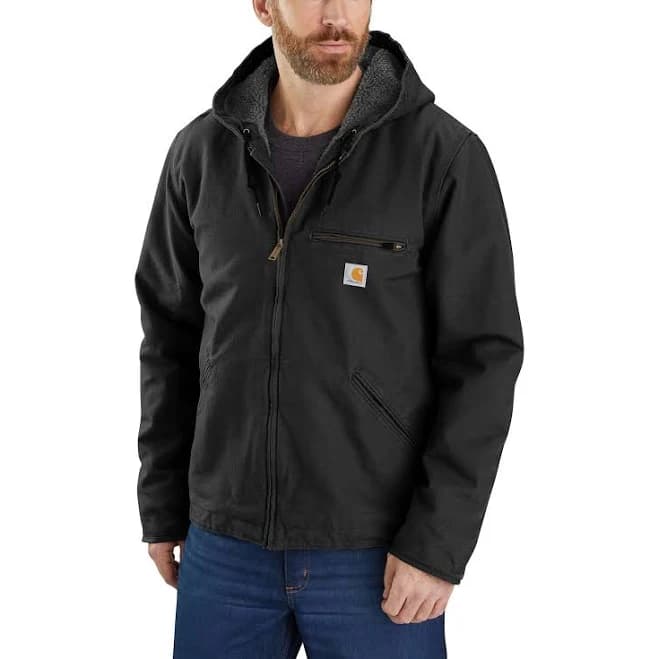 Carhartt Men's Relaxed Fit Sherpa-Lined Duck Jacket