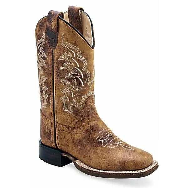 Old West Children's Broad Square Toe Western Boots