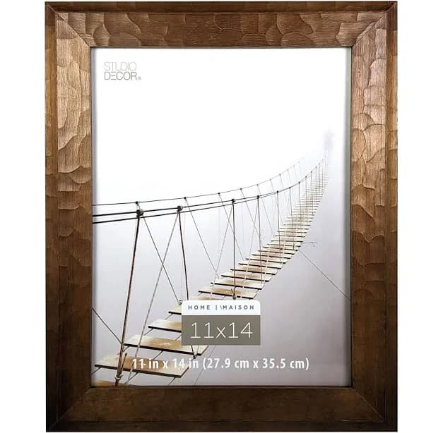Studio Decor Home Walnut Hammered Frame
