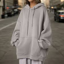 Comfortable Thickened Pullover Hoodie For Women - Casual Everyday Wear With Pockets - Stylish Korean- Design For Modern Ladies - Walmart.com