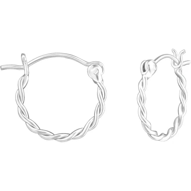 Twisted Hoop Earrings (Pair)