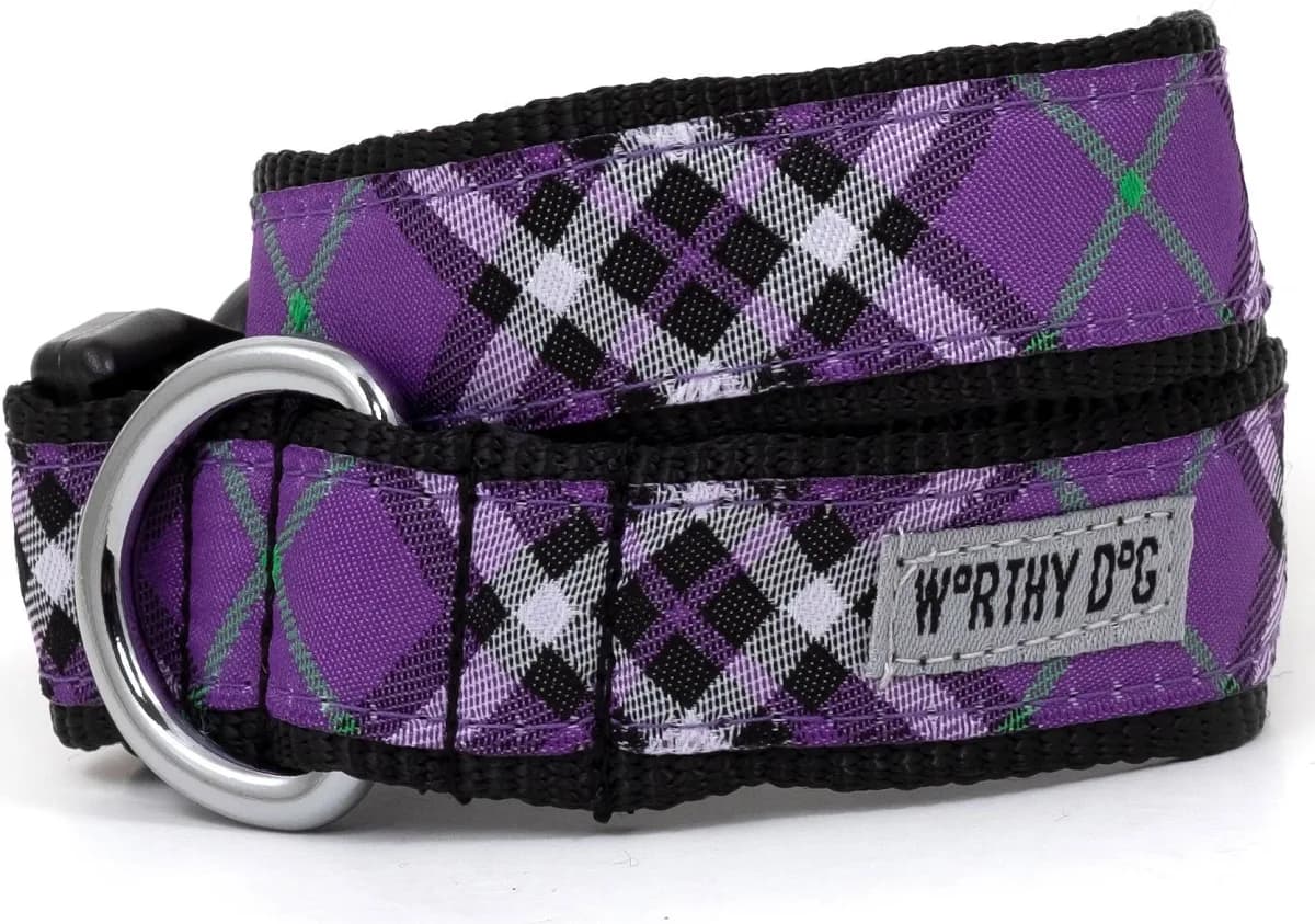 Bias Plaid Dog Collar