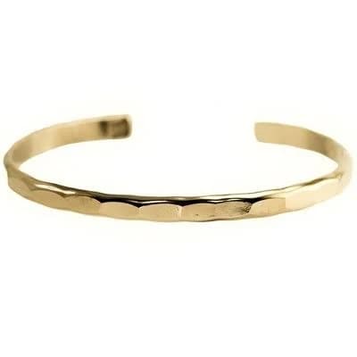 lotus stone jewelry Wide Hammered Gold Cuff Bracelet