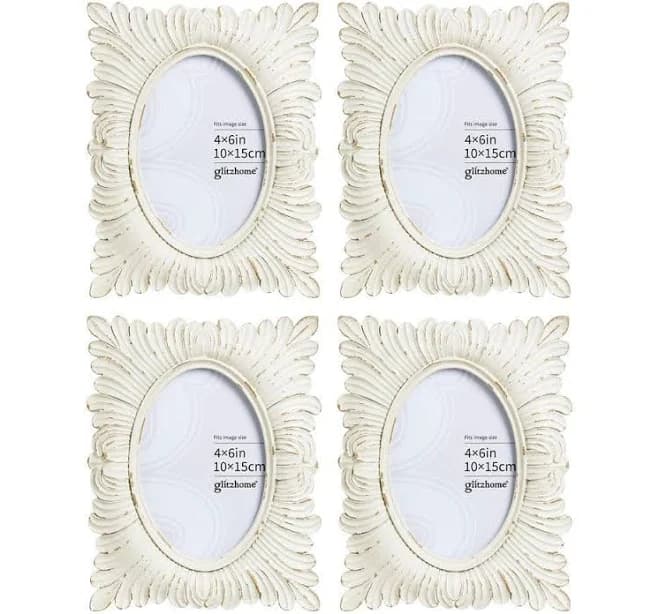 Glitzhome Xmas Ornate Resin Wall or Tabletop Picture Frames