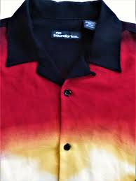 90s Motorcycle Flame Shirt, No Boundaries Polyester Microfiber Hawaiian Club Shirt, Black Red Yellow Ombre, Size Men's L, May Be Unisex - Etsy