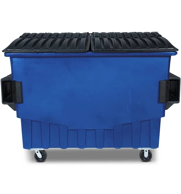 Toter FR030-00705 3 Cubic Yd. Blue Front End Loading Mobile Trash Container / Dumpster