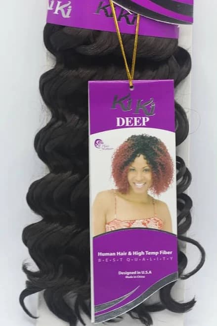 Kiki Human Hair And Natural High Temp Fiber Style Yaki Kidw 12 Color 2