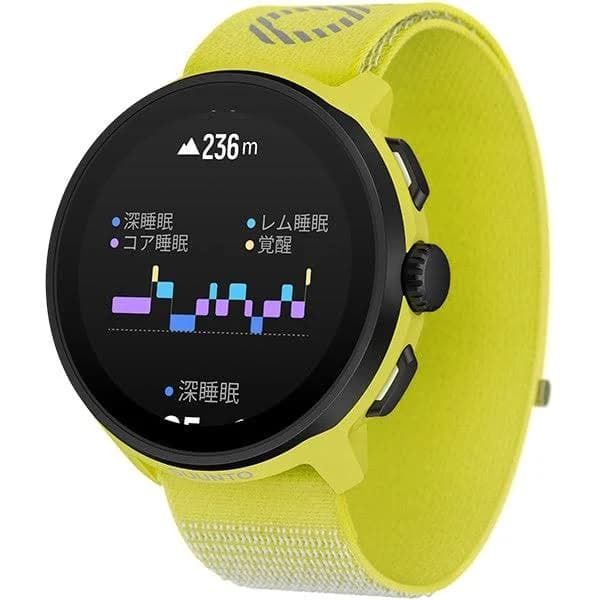 Smartwatch SS051111000 Lightweight GPS Smartwatch AMOLED Display Textile Strap 46mm Lime Color