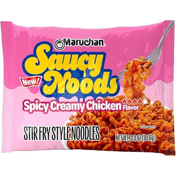 20x Maruchan Saucy Noods Spicy Creamy Chicken Stir Fry Noodles Bag Hot