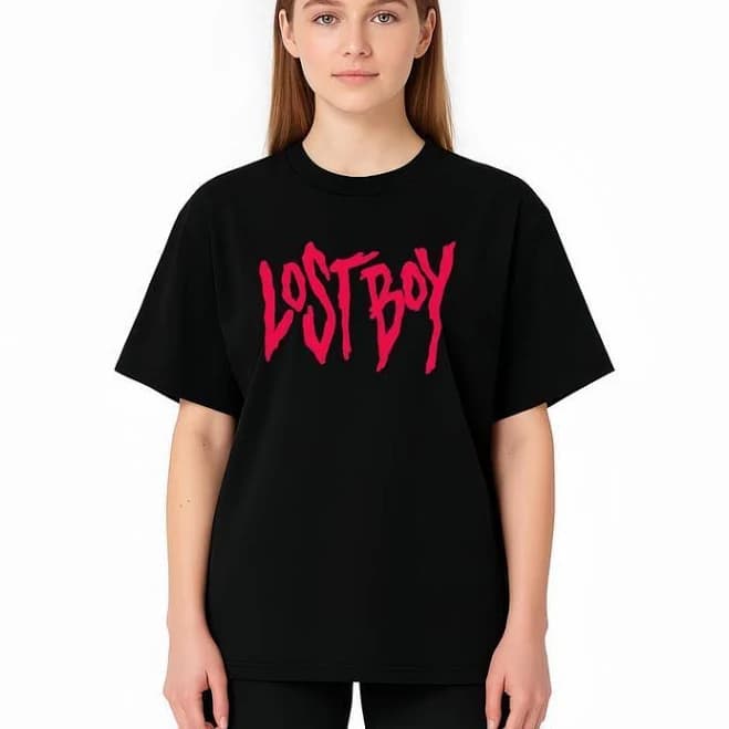 Lost Boy American Retro Y2k Letter Print T-Shirt