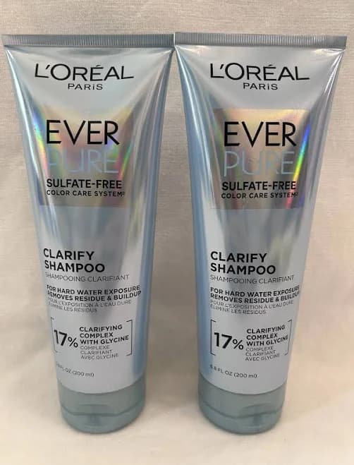Loreal Ever Pure Clarify Shampoo Vegan Sulfate-free- Lot Of 2