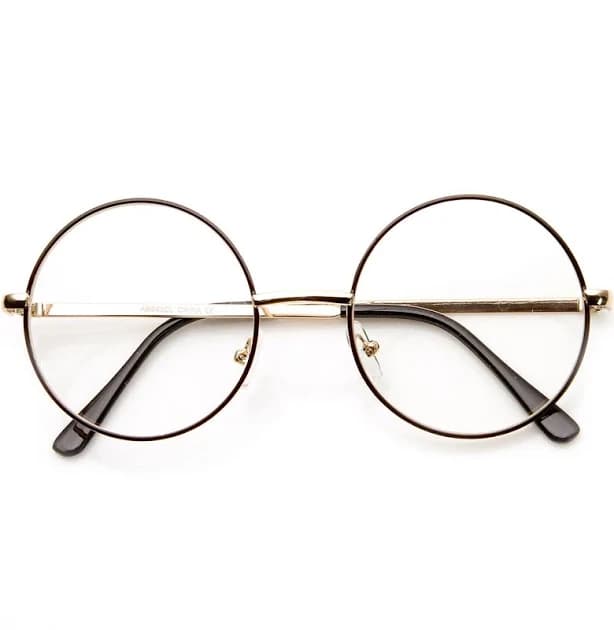 Lennon Mid Size Full Metal Frame Round Glasses