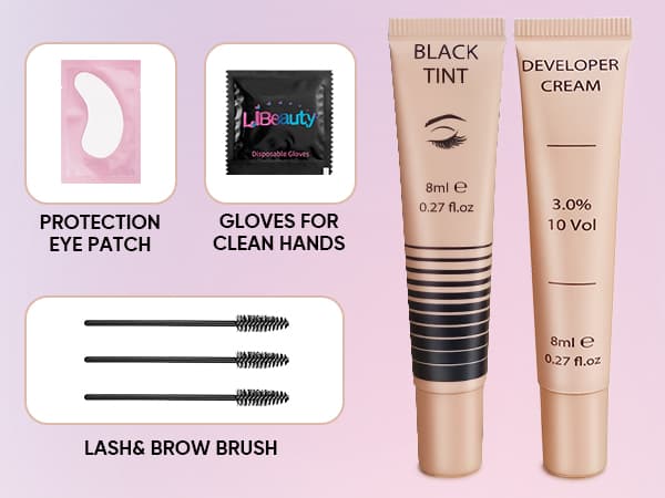Amazon.com : Libeauty Lash Black Color Kit Brow Kit Quick Voluminous Coloring with Complete Tools Eyelash Color Kit For Salon Or Home Hair colour Use : Beauty & Personal Care