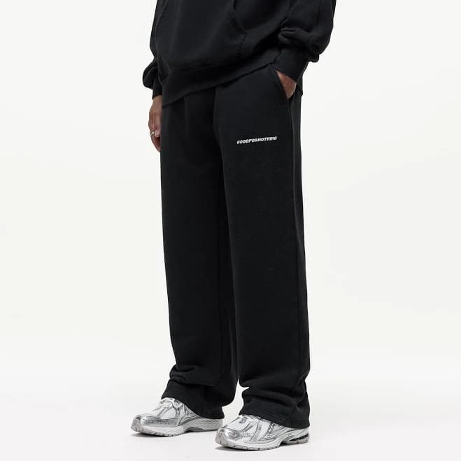 Mens Good For Nothing Clothing Vintage Washed Black Sweatpants