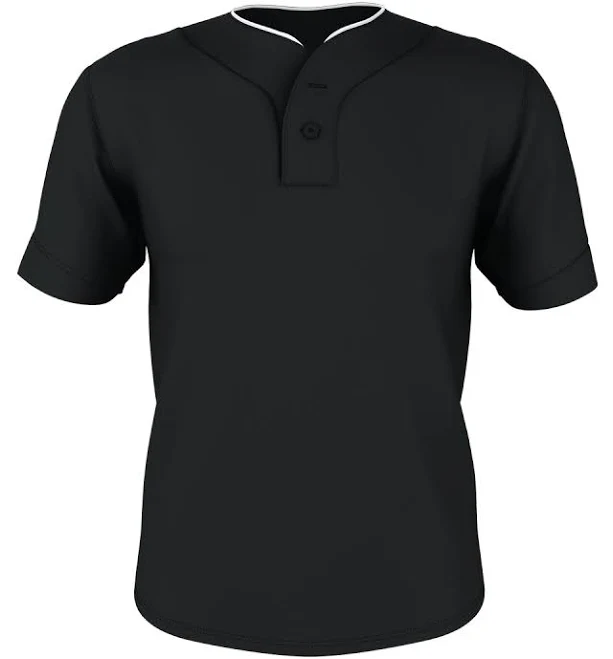Alleson Kids Two Button Mesh Baseball Jersey with Piping