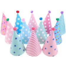 Beurio Birthday Party Cone Hats