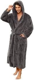 Vulcanodon Men's Full Length Plush Robe with Hood