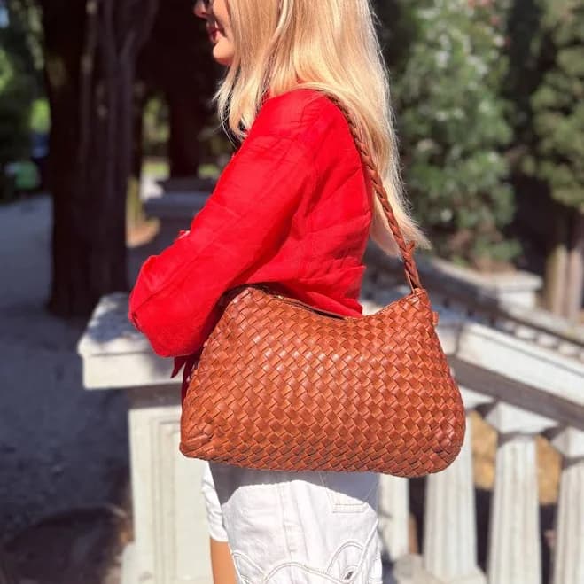 Italian Leather Slouchy Hobo Bag