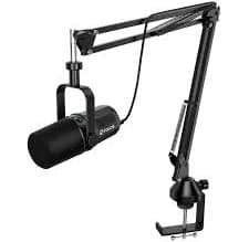 Gaming Microphone Kit,Usb/Xlr Microphone Set For Podcasting,Gaming&Streaming,Mic Boom Arm Stand Dynamic,Built-In Headphone Output,Mute Button,Gain