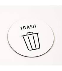 Amazon.com: Fancy Trash Sign (Brushed Gold) - Small (1 Pack) : Office Products