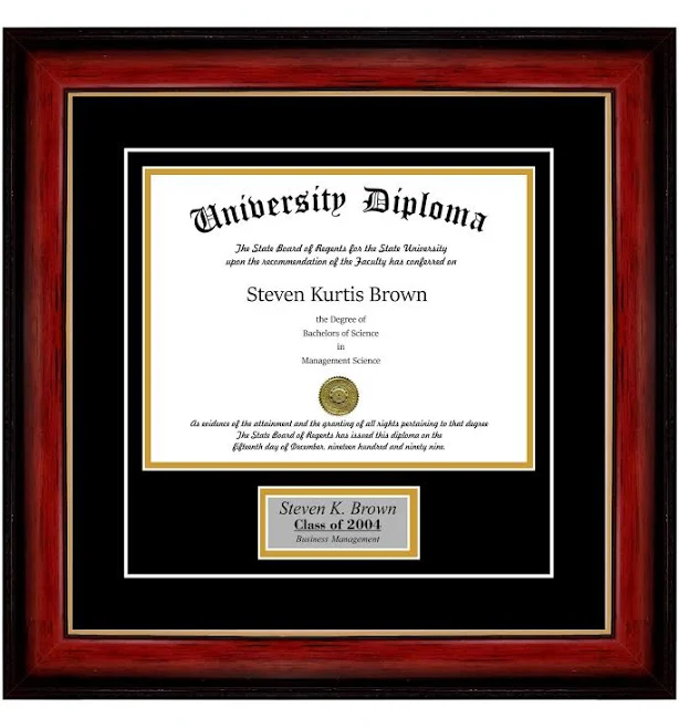 Perfect Cases and Frames Personalized Single Diploma Frame