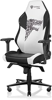 Titan Evo House Stark Gaming Chair - Reclining - Ergonomic & Comfortable Computer Chair with 4D Armrests - Magnetic Head Pillow & Lumbar Support - Small - Black/White - Leatherette