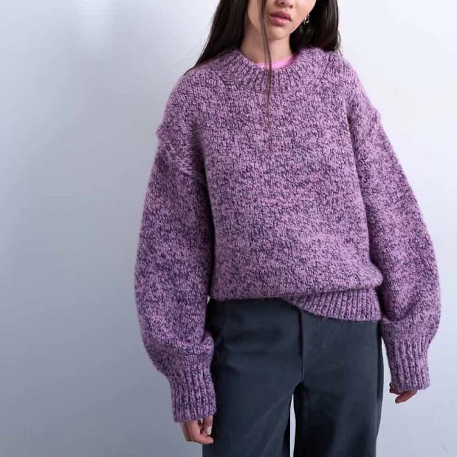 Topshop Fluffy Twisted Yarn Sweater