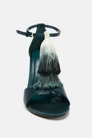 TASSEL HEELED SANDALS - Turquoise Blue | ZARA United States