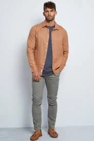 Grey Chino Pant Slim Fit Cotton Stretch