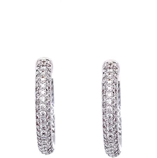 Pavé CZ Hoop Earrings