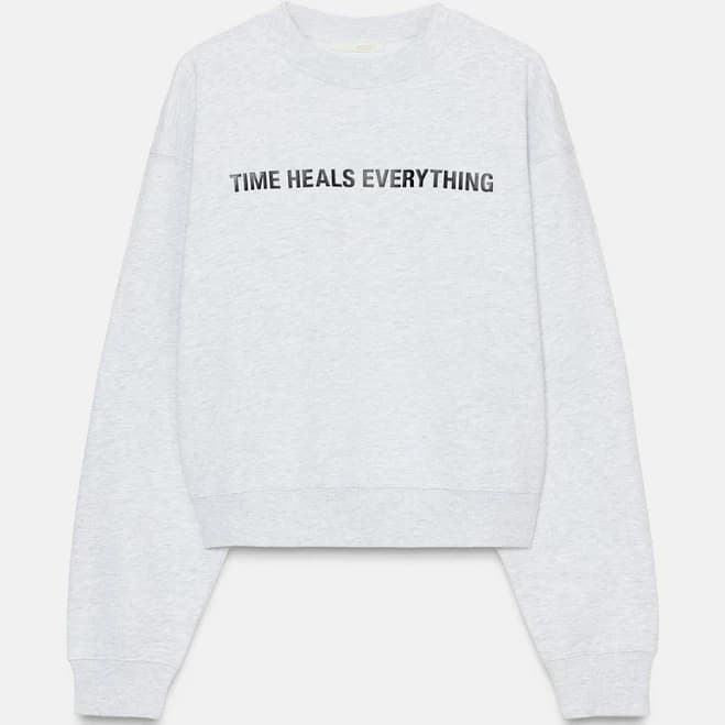 Zara Women's Contrast Text Sweatshirt