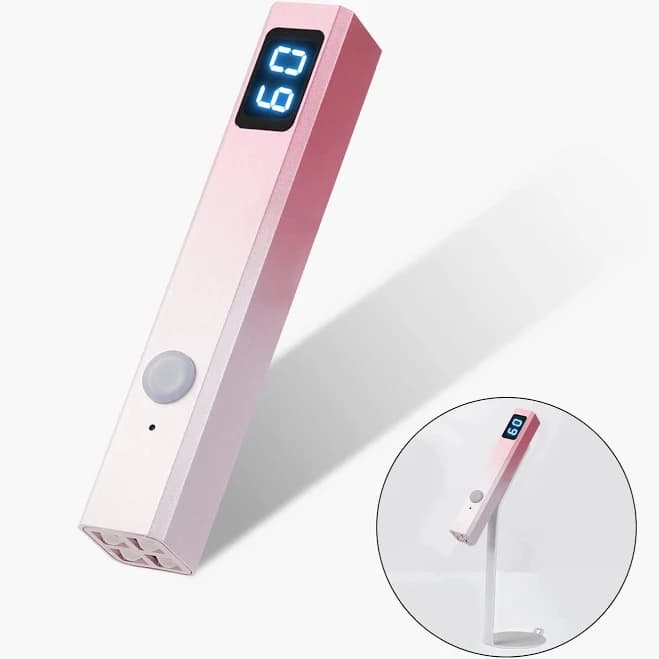 Pink Mini Metallic Matte Gel Polish Dryer 2 in 1 Mini Nail Lamp
