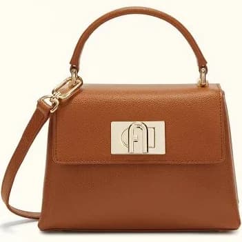 Furla 1927 Mini Top Handle Textured Leather Handbag