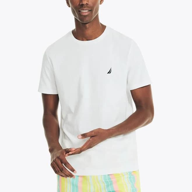 Nautica Mens Solid Crewneck T-Shirt