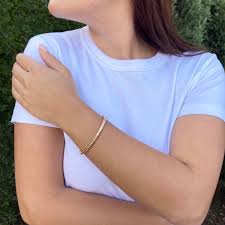 Diamond Cut Bangle Bracelet in 14K Gold - Samsclub.com