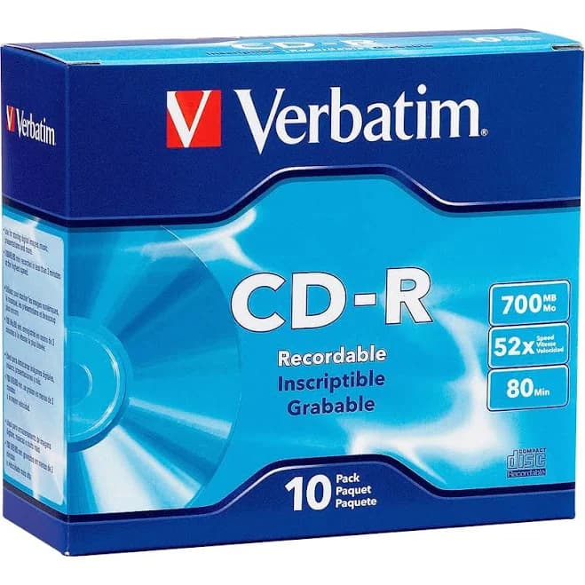 Verbatim CD-R 700MB 52x with Branded Surface 94935