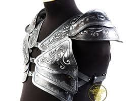 Leather Shoulder Armor: Embossed Pauldrons - Etsy UK