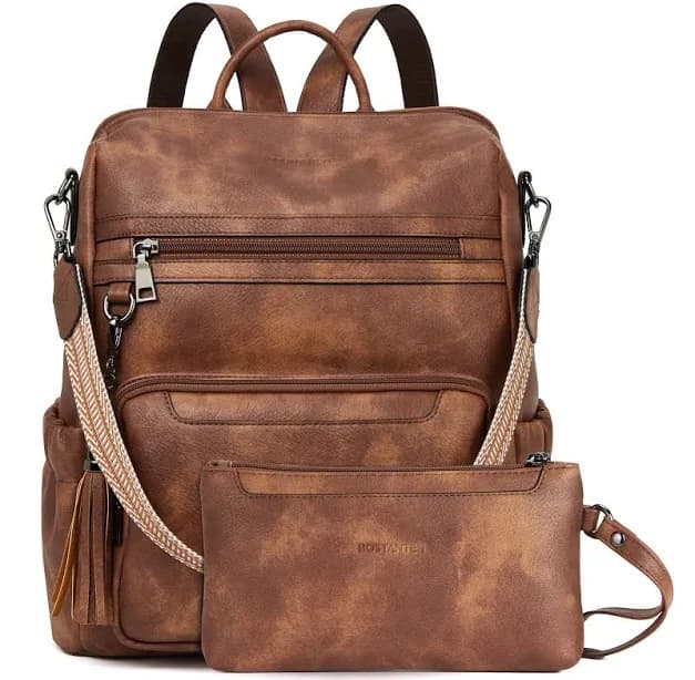 BOSTANTEN Backpack Purse for Women Genuine Leather Fashion Travel Backpack College Casual Bag