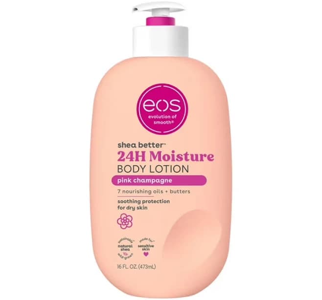 Eos Shea Better Body Lotion For Dry Skin, Pink Champagne, 16 Fl Oz