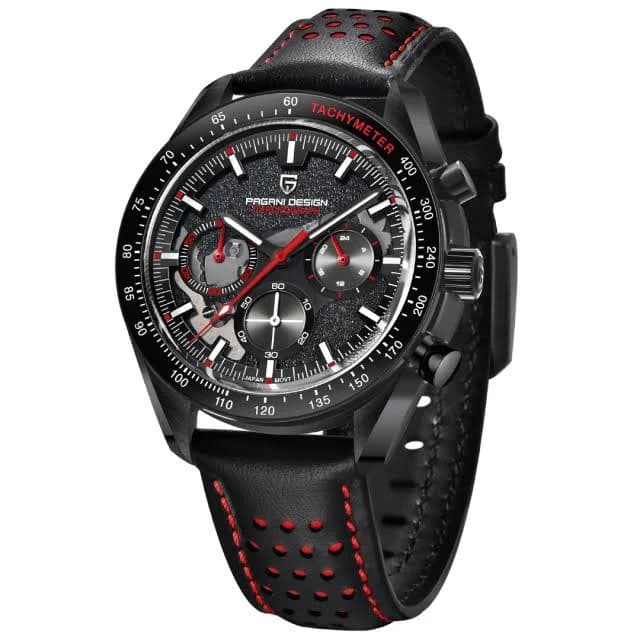 Pagani Design 1779 Men's Luxury Quartz Chronograph Moon Skeleton Watches Movement AR Glass Stainless Steel Case Analog Watch