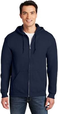 Gildan Men's Embroidered Full Zip Hooded Sweatshirt