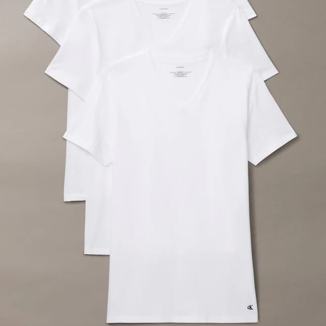 Calvin Klein Men's 3 Pack V Neck Cotton