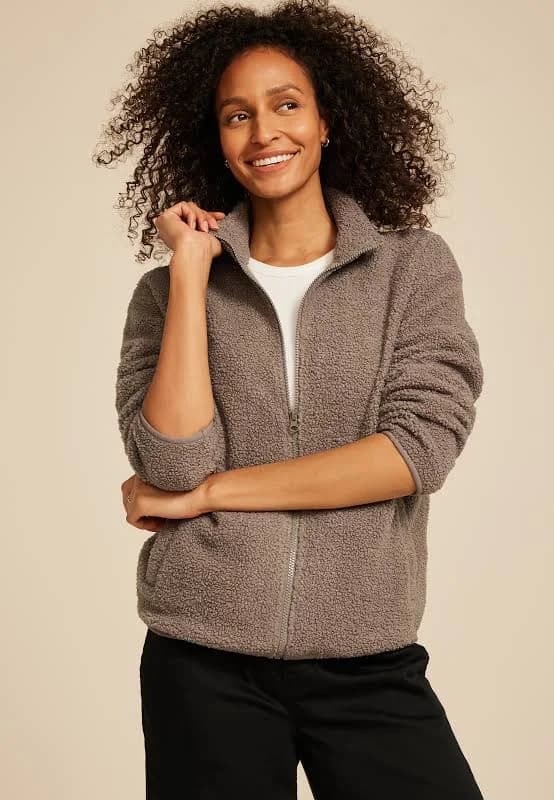 maurices Women's Curly Sherpa Jacket
