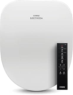 Coway Electronic Bidet Round Toilet Seat with Instantaneous Water Heating, Heated Seat and Dryer, Soft Close Lid, Stainless Nozzle, Self Cleaning, Remote Control 400S