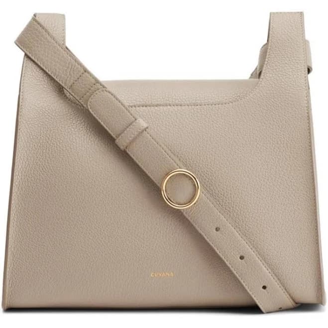 Cuyana Women's Double Loop Pebbled Leather Crossbody Bag